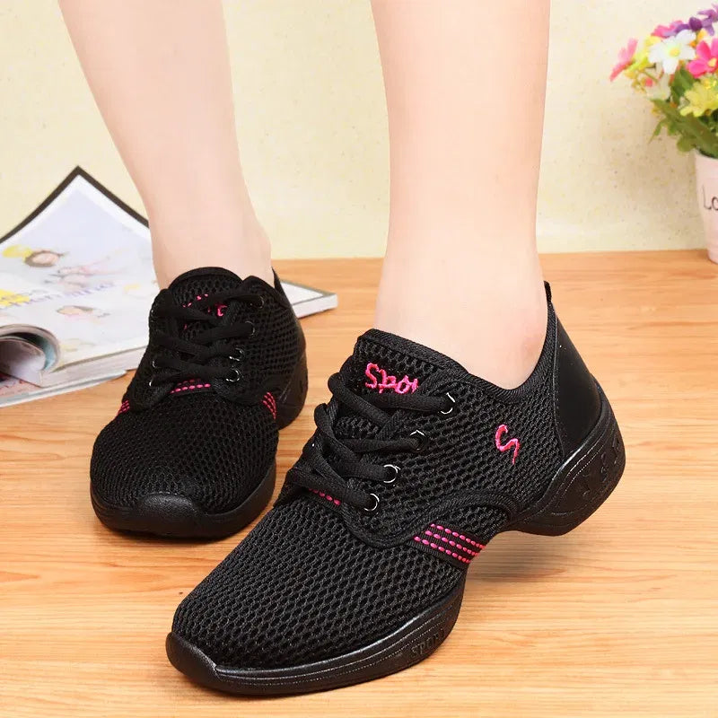Color: Gold, Shoe Size: 38 - Lightweight Sneakers Fashion Sports Feature Soft Outsole Breathable Running Modern Dance Shoes Sneakers for Woman Practice Shoes