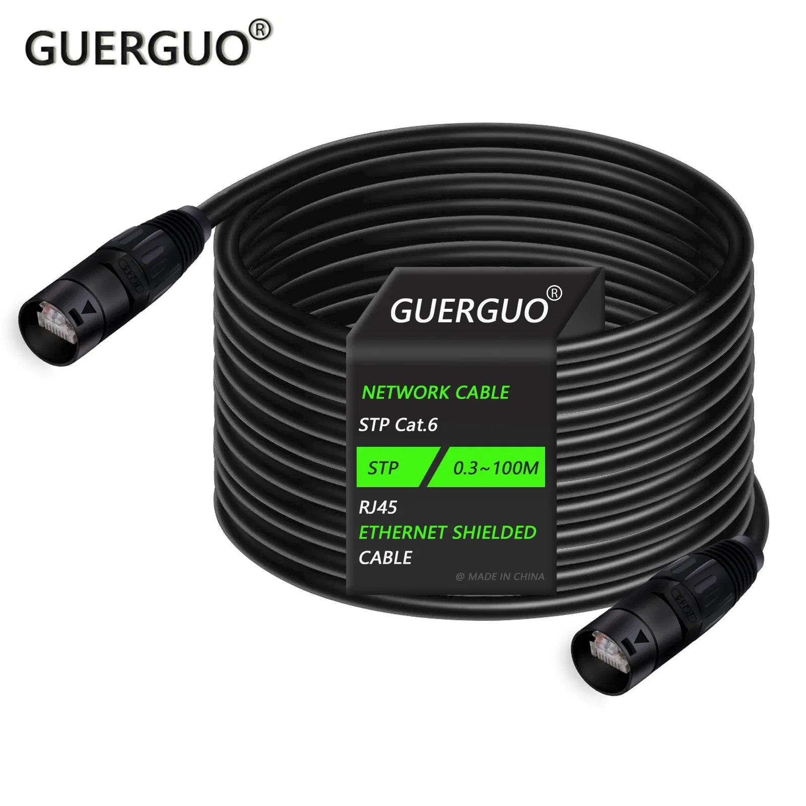 Color: Sky blue, Length: 11m - 0.3M-100M Cat5/CAT6 Stage Ethernet Extension Shielded Cable Outdoor&Indoor LAN Network STP/SFTP Cable with Zinc Alloy RJ45 Plug