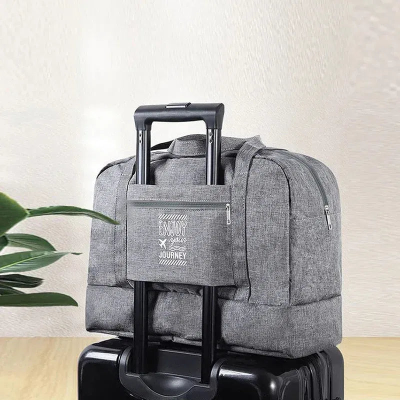 Color: black - Double-Layer Waterproof Travel Bag for Gym & Swimming -Portable Handheld Dry/Wet Separation Cosmetic Toiletry Storage Unisex Bag