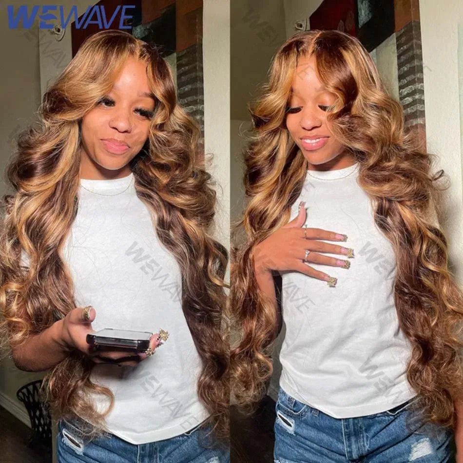 Stretched Length: 28inches, Hair Color: #16, Density: 180%, Ships From: CHINA - Highlight Wig Human Hair Blonde Body Wave 13X6 Hd Lace Frontal Wigs Hd Lace Wig 13X6 Human Hair 13X4 Lace Front Human Hair Wig