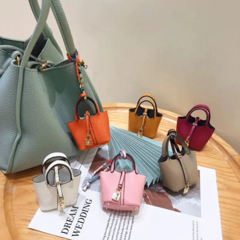 Color: black - Mini Bag Pendant Keychain Hanging Accessory Zero Wallet Creative Portable Bracelet Bluetooth Earphone Bag Multifunctional