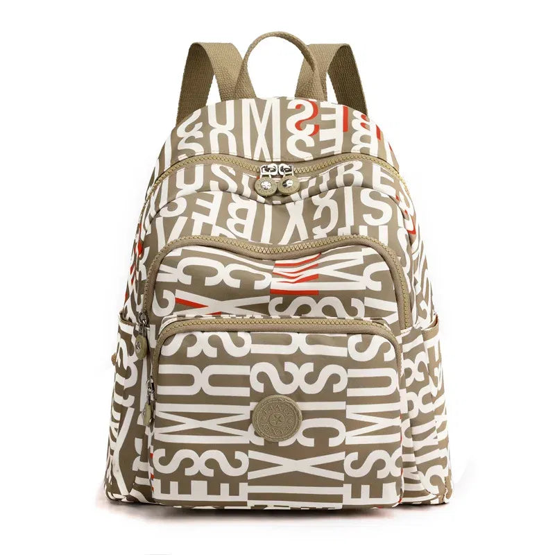Color: GRAY - Printing Backpack for Women Travel High Capacity Waterproof College Backpack Trendy Women Laptop School Bags Cute Girl