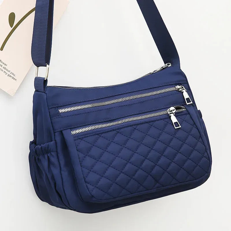 Color: Honeydew - Yogodlns Women Nylon Shoulder Bag Waterproof Multi-pocket Zipper Bag Ladies Travel Messenger Bag For Designer Bolsa Feminina