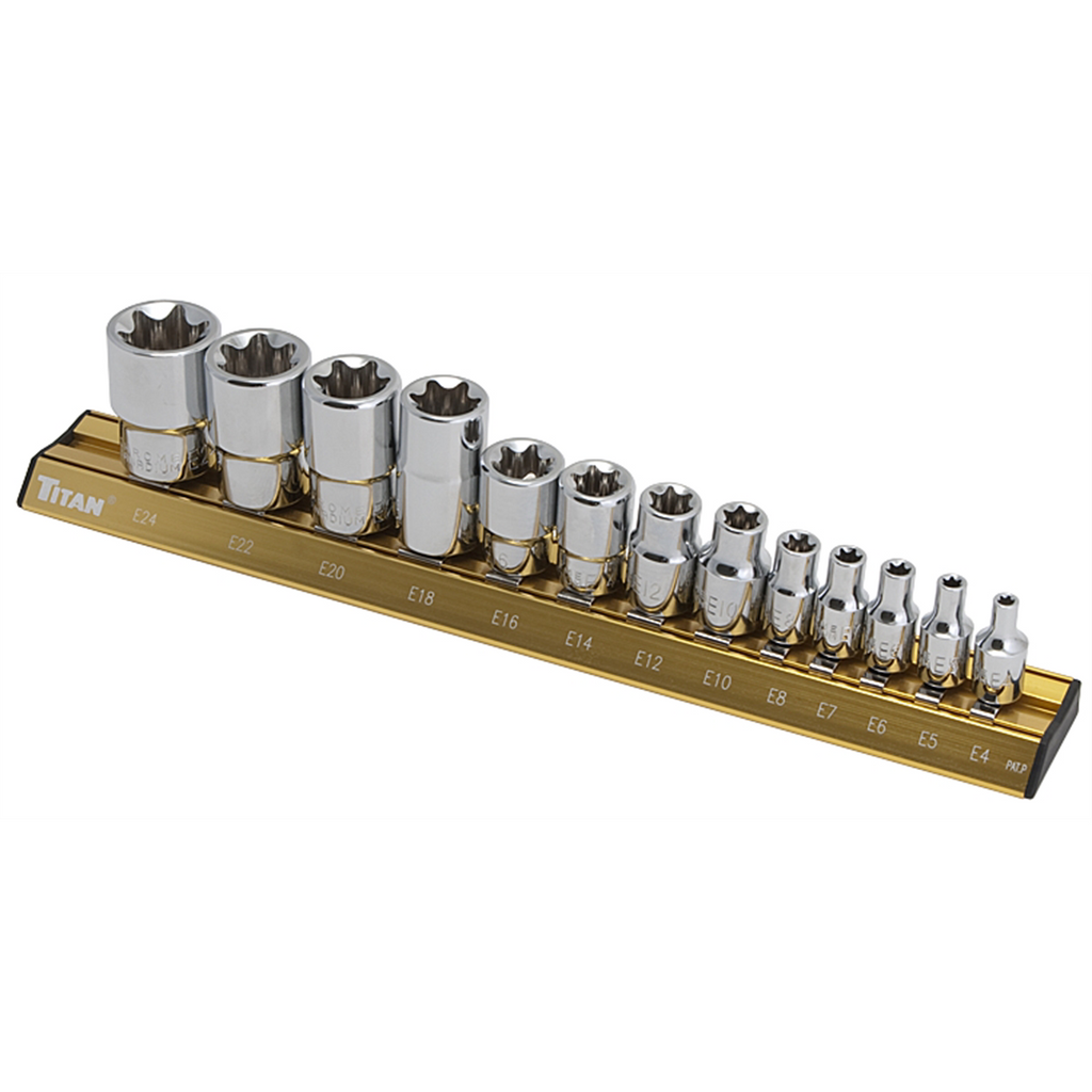 Titan 13-pc e-star socket set