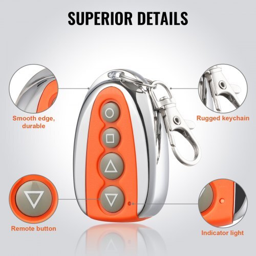 Sliding Gate Opener Remote, 131 ft Range, 4-Button Automatic Gate Opener Remote, Remotes for Garage Door Openers, Multi-Code Electric Rolling Driveway-Gate Closer Smart Key Security Kit