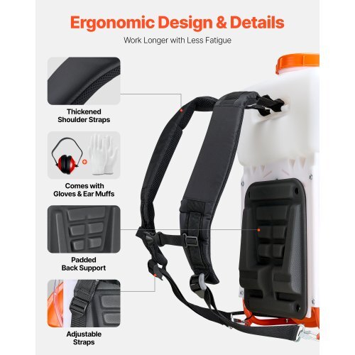Backpack Fogger Sprayer, 63CC 3HP Engine, Gas Powered Fogger Sprayer with 4 Gallon Tank, Powder and Liquid Mister Duster System for Effective Fleas Ticks Critters Control, Gardening & Farming