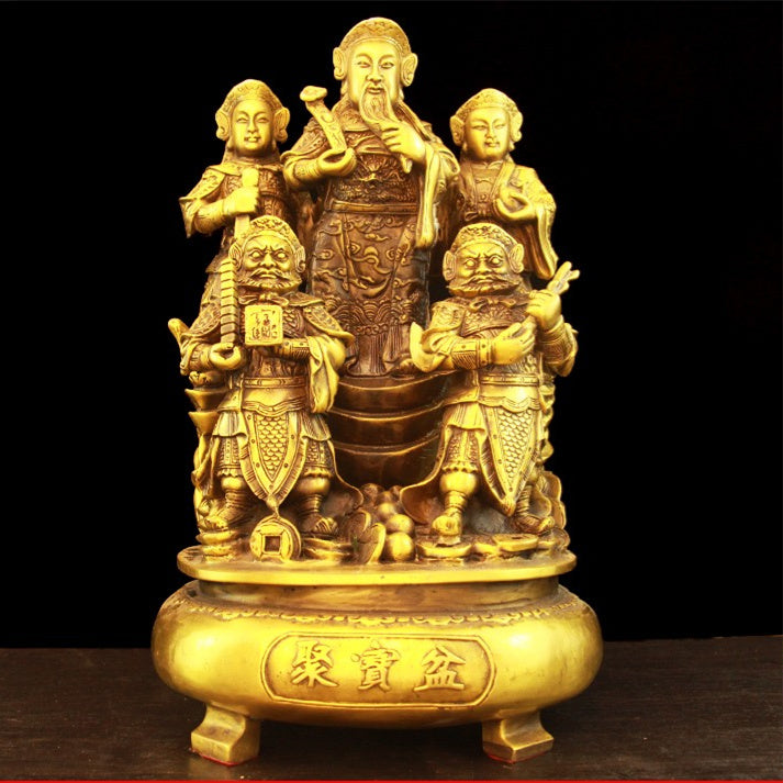 Color: Style10 - Large Pure Copper God Of Wealth Buddha Brass