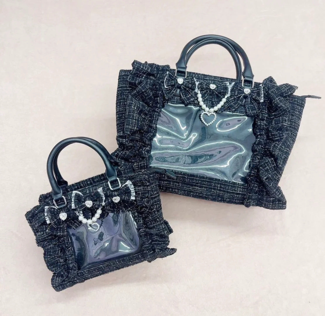 Color: Black, Size: Large - Badge Bar Zha Handheld Diagonal Cross Bag Female