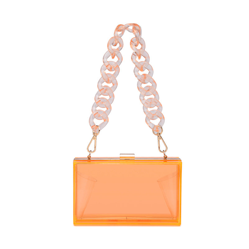 Acrylic Transparent One-shoulder Messenger Mini Square Bag
